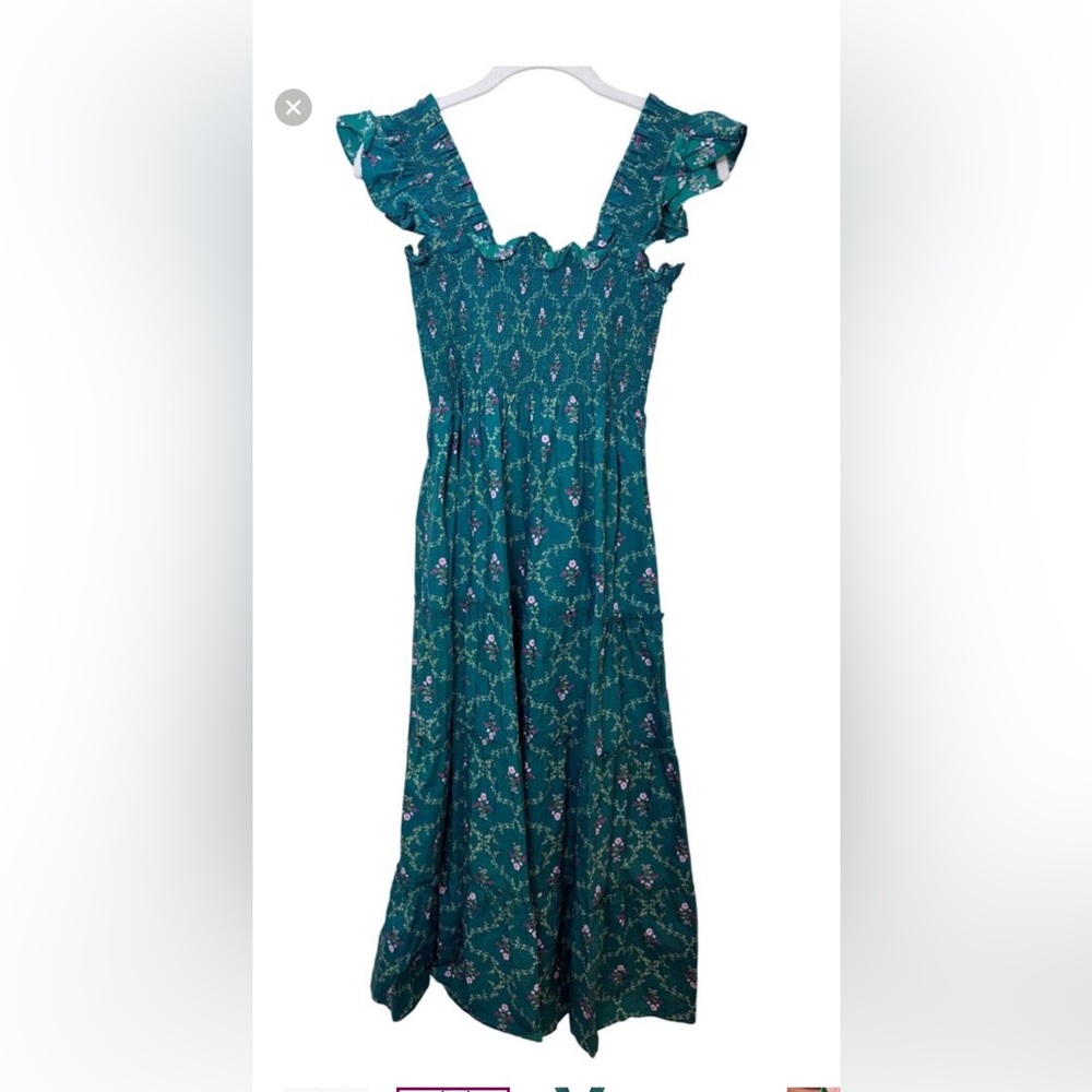 Hill House The Ellie Nap Dress Emerald Trellis - Picture 3 of 7